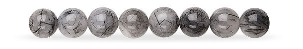 Tourmalinated Quartz Gemstone Beads